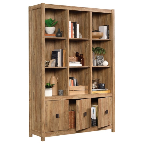 Sauder Cannery Bridge Engineered Wood 9-Cubby Bookcase in Sindoori Mango