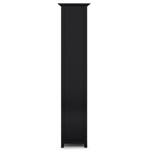 Simpli Home Amherst Solid Wood 70" Tall 5-Shelf Bookcase in Black