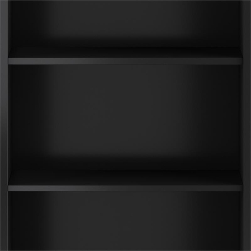 Simpli Home Amherst Solid Wood 70" Tall 5-Shelf Bookcase in Black