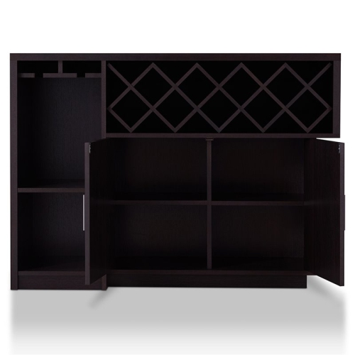 Furniture of America Derick Wood Multi-Storage Buffet Cabinet in Espresso