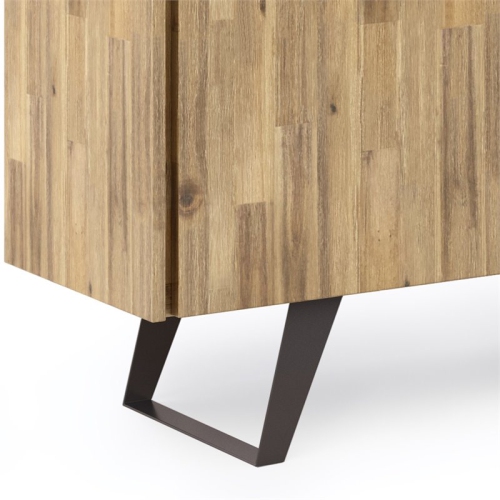 Simpli Home Lowry Solid Acacia Wood Sideboard Buffet in Golden Wheat