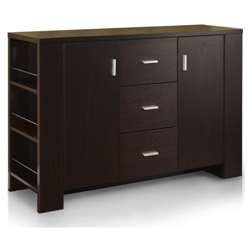 Furniture of America Nathan Modern Wood Multi-Storage Buffet in Cappuccino