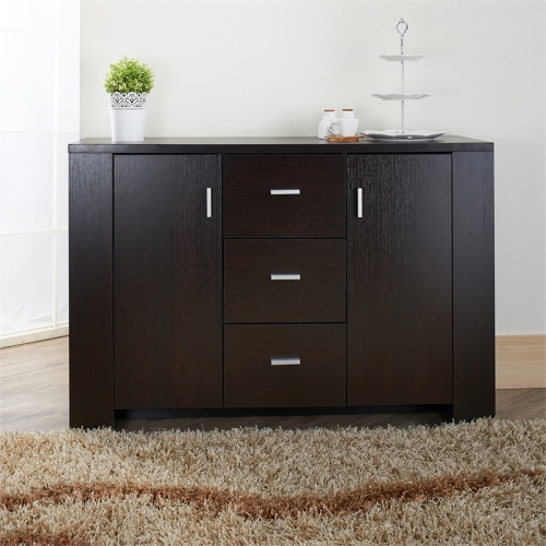 Furniture of America Nathan Modern Wood Multi-Storage Buffet in Cappuccino
