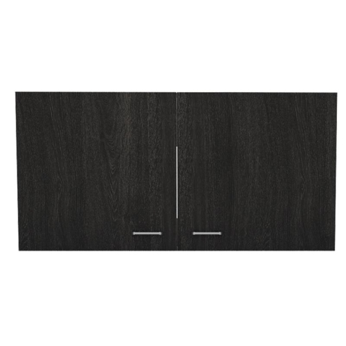 Bowery Hill Contemporary Wall Cabinet in Espresso and White
