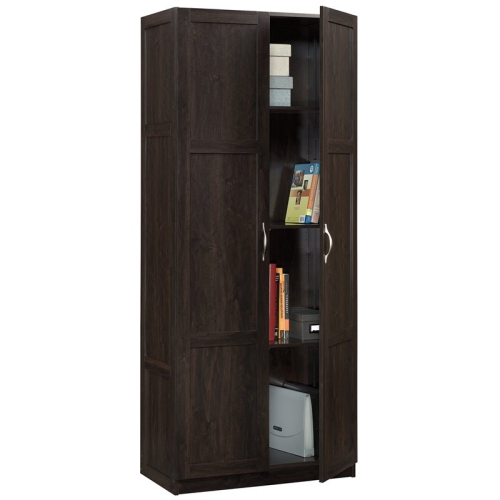 Sauder Select Engineered Wood Storage Cabinet in Cinnamon Cherry