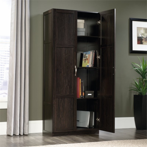 Sauder Select Engineered Wood Storage Cabinet in Cinnamon Cherry