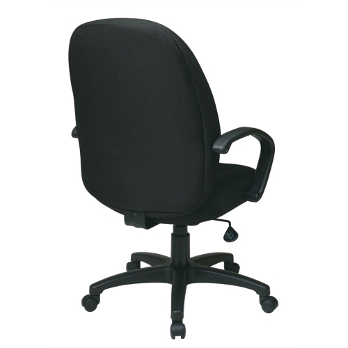 Executive High Back Manager's Chair with Black Fabric Back Padded Contour Seat
