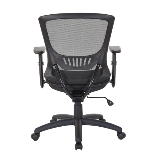 Manager's Chair Mesh Screen Seat and Back in Black Fabric