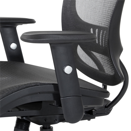 Manager's Chair Mesh Screen Seat and Back in Black Fabric