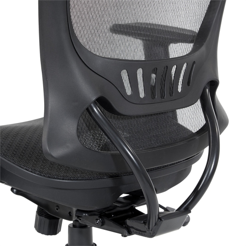 Manager's Chair Mesh Screen Seat and Back in Black Fabric