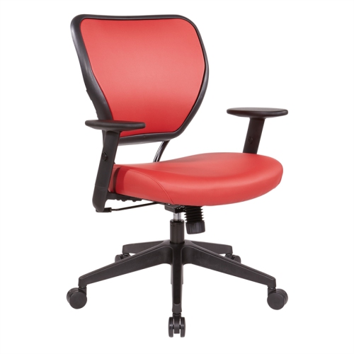 OFFICE STAR  Antimicrobial Dillon Lipstick Vinyl Seat And Back Task Chair In Red