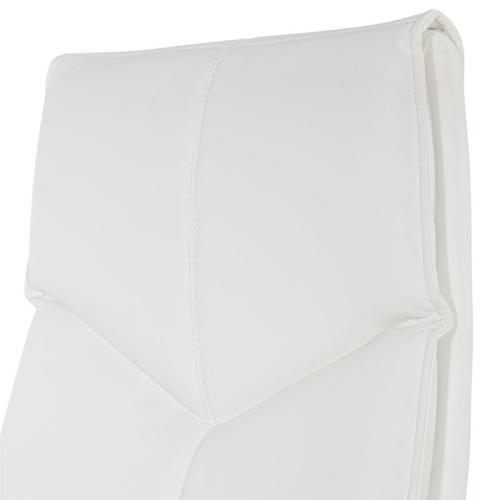 Deluxe High Back Executive Chair in White Dillon Snow Faux Leather