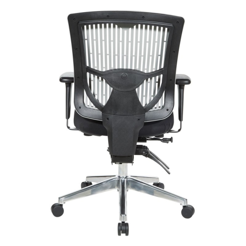 Contoured Gray Plastic Back Manager's Chair