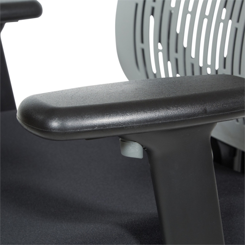 Contoured Gray Plastic Back Manager's Chair