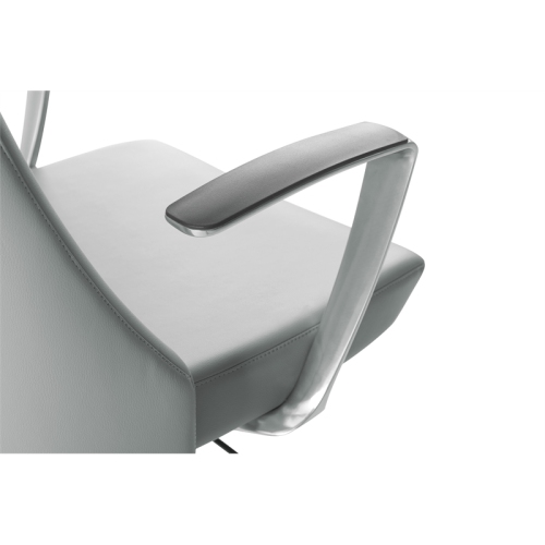 High Back Office Chair in Dillon Steel in Gray Mesh Fabric