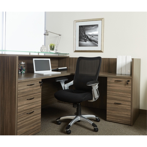 Work Smart Mesh Back Manager's Chair with Black Mesh Fabric Seat