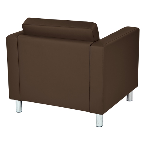 Fauteuil Pacific en vinyle brun Java Dillon