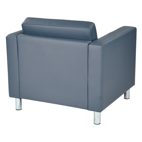 Fauteuil Pacific en vinyle bleu Dillon