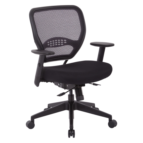 Air Grid and Mesh Office Chair in Black Fabric