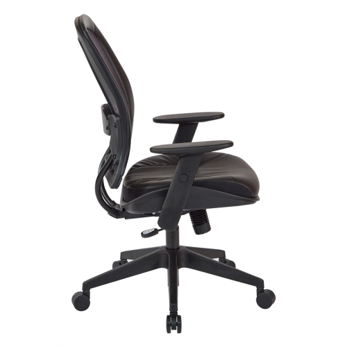 Executive High Back Chair in Black Bonded Leather Seat