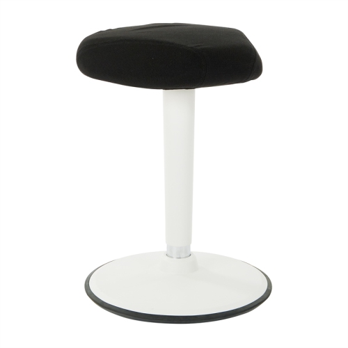 Active Perch Seat with White Frame and Black Fabric 24"-34"