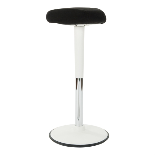 Active Perch Seat with White Frame and Black Fabric 24"-34"