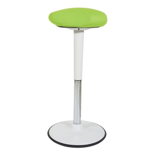 Active Perch Seat with White Frame and Green Fabric 24"-34"