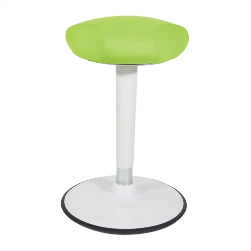 Active Perch Seat with White Frame and Green Fabric 24"-34"