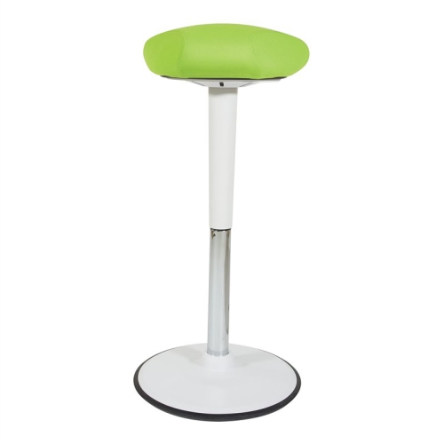 Active Perch Seat with White Frame and Green Fabric 24"-34"