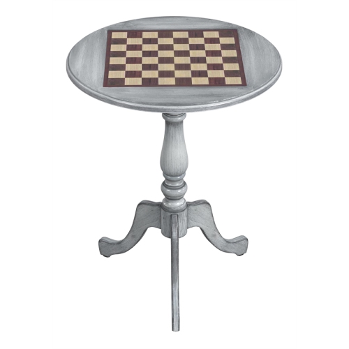 BUTLER SPECIALTY Colbert 22" Round Pedestal Game Table In Powder Gray