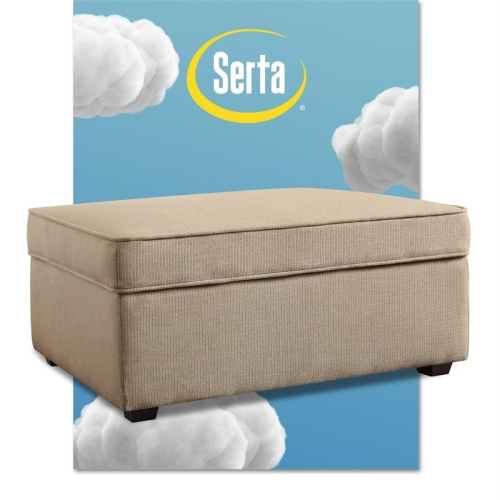 Serta at Home Olin Storage Ottoman in Beige