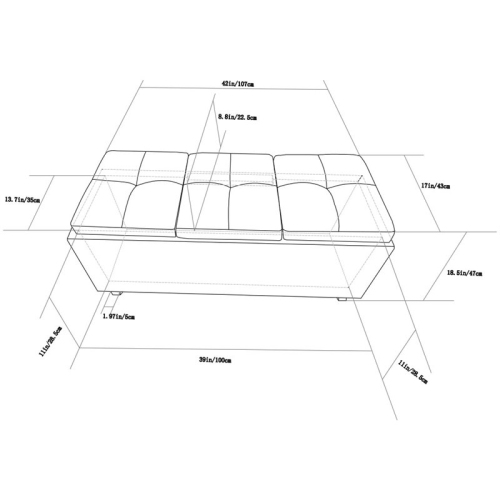 Simpli Home Avalon 42" Faux Leather Lift Up Lids Storage Ottoman in Black