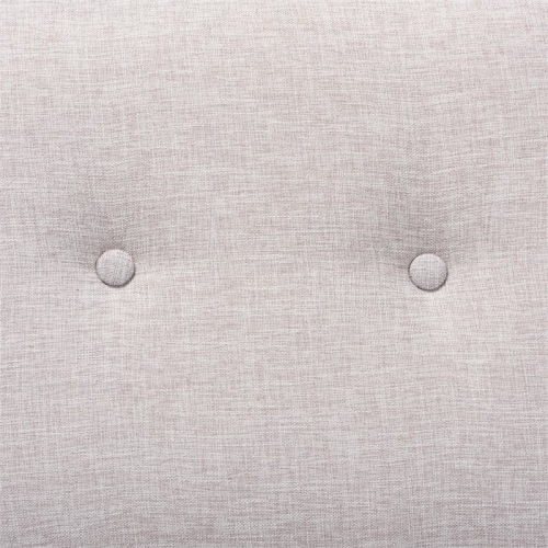 Baxton Studio Petronelle Ottoman in Greyish Beige and Walnut Brown