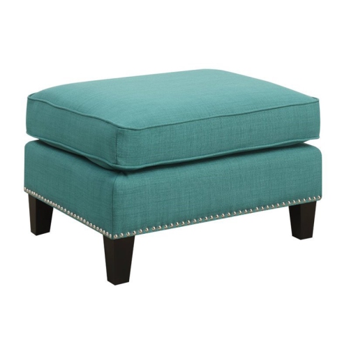 Picket House Furnishings Emery Ottoman in Teal