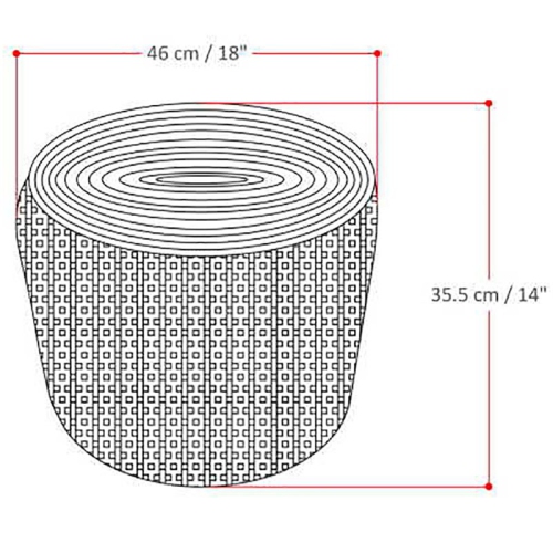 Simpli Home Larissa Boho Round Braided Pouf in Natural Jute