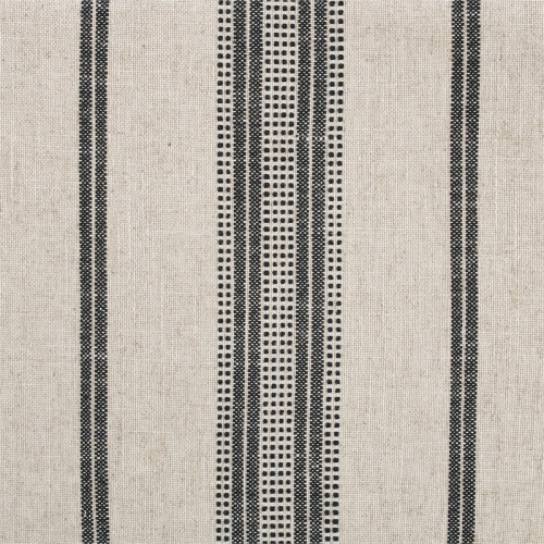 Linon Anna Metal Upholstered Campaign Ottoman in Black