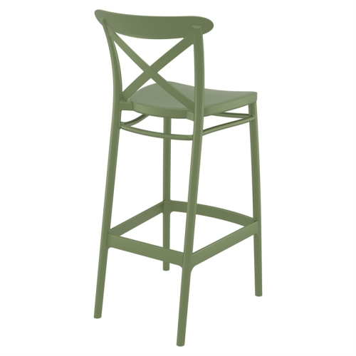 Compamia Cross Indoor Outdoor Bar Stool Olive Green