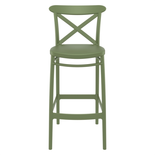 Compamia Cross Indoor Outdoor Bar Stool Olive Green