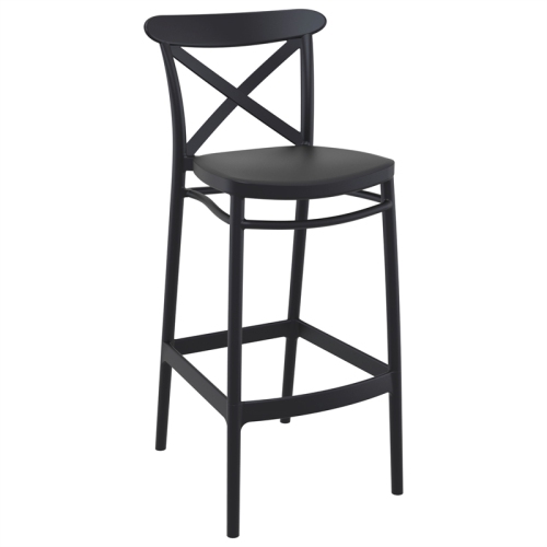 Compamia Cross Indoor Outdoor Bar Stool Black