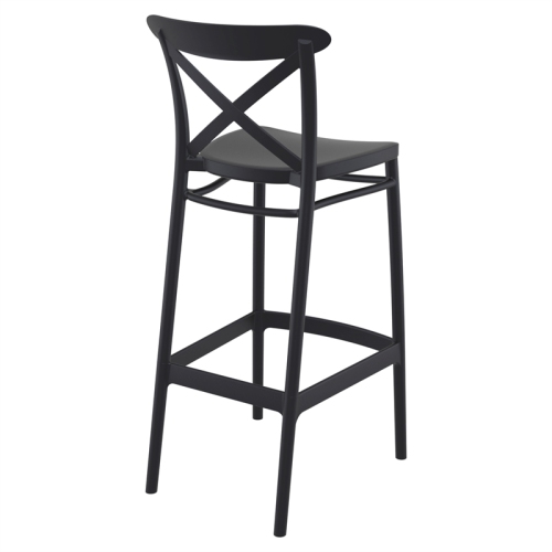 Compamia Cross Indoor Outdoor Bar Stool Black