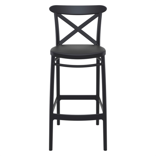 Compamia Cross Indoor Outdoor Bar Stool Black