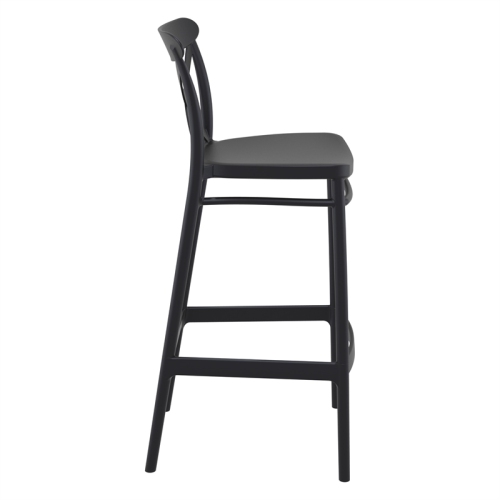 Compamia Cross Indoor Outdoor Bar Stool Black