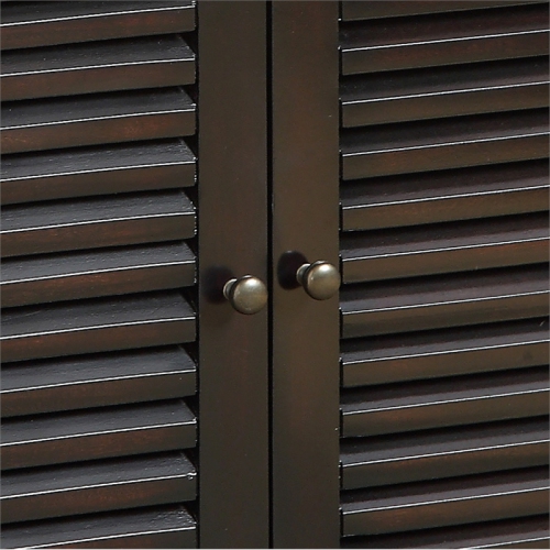 Furniture of America Medley Transitional Wood 5-Shelf Shoe Cabinet in Espresso