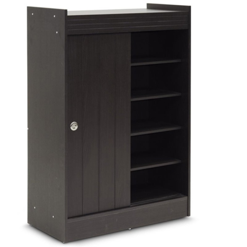 Baxton Studio Shoe Cabinet in Espresso