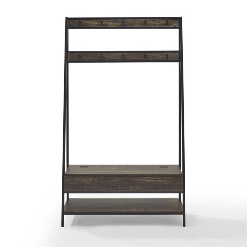 Crosley Furniture Jacobsen Modern Wood Hall Tree in Brown/Black