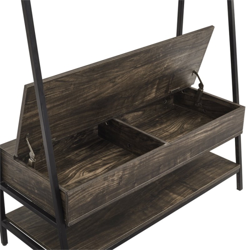 Crosley Furniture Jacobsen Modern Wood Hall Tree in Brown/Black