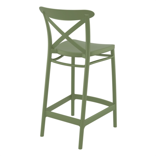 Compamia Cross Indoor Outdoor Counter Stool Olive Green