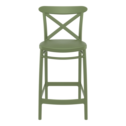 Compamia Cross Indoor Outdoor Counter Stool Olive Green