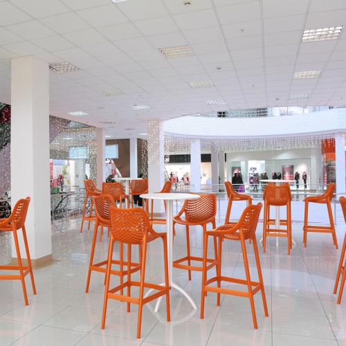 Compamia Air Patio Bar Stool in Orange