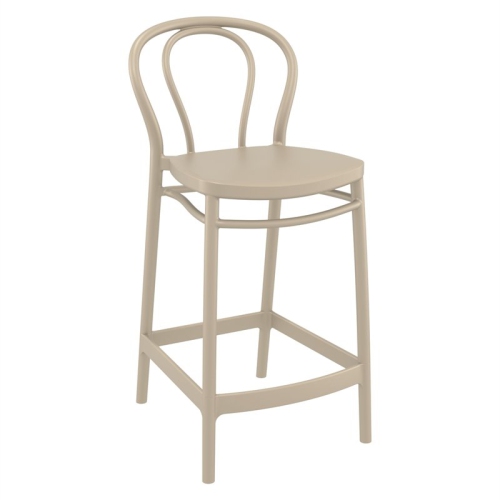 COMPAMIA  Victor Indoor Outdoor Counter Stool Taupe